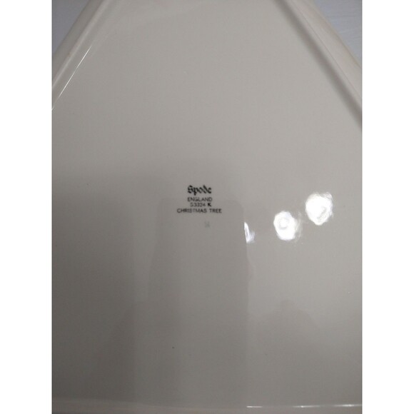 Spode Christmas Tree Plate 11" Triangle Serving Platter Dish Tray England - Picture 3 of 13